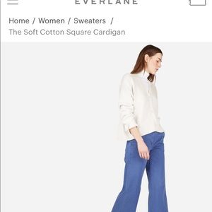 Everlane white crop sweater